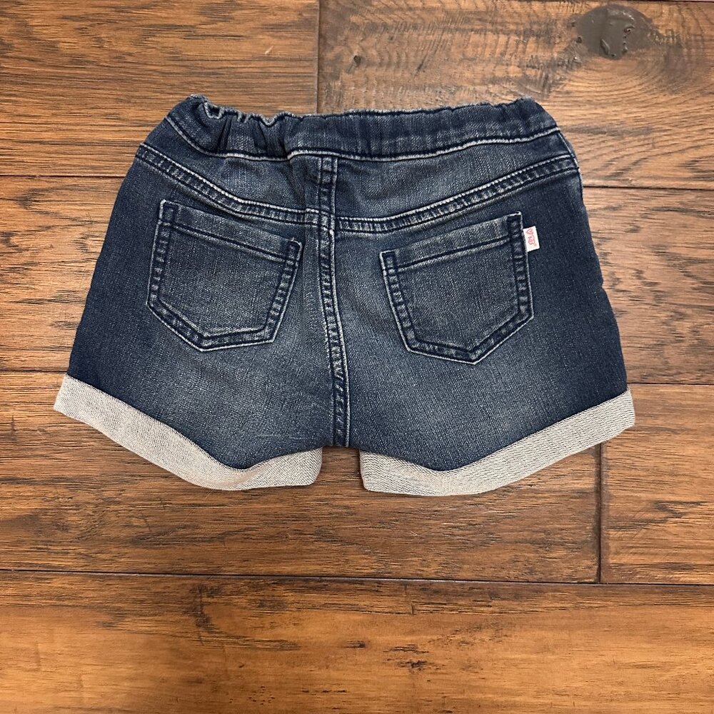 Ruffle Butts Dark Blue Soft Denim Shorts - Picture 3 of 4